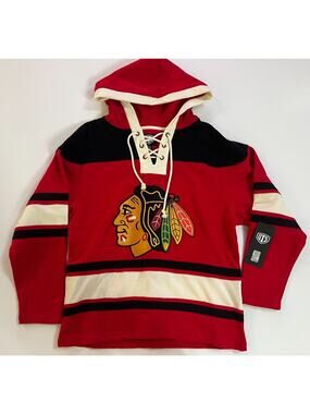 Chicago Blackhawks Superior Lace Hoodie. By OTS Size S NWT